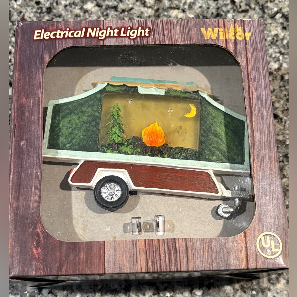 New- Wilcor camping collection- Pop-up camper nightlight, UL approved